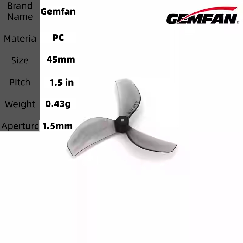 Fpv Drone Propeller - Baling-baling RC Gemfan 45mm 2/3-blade, dengan