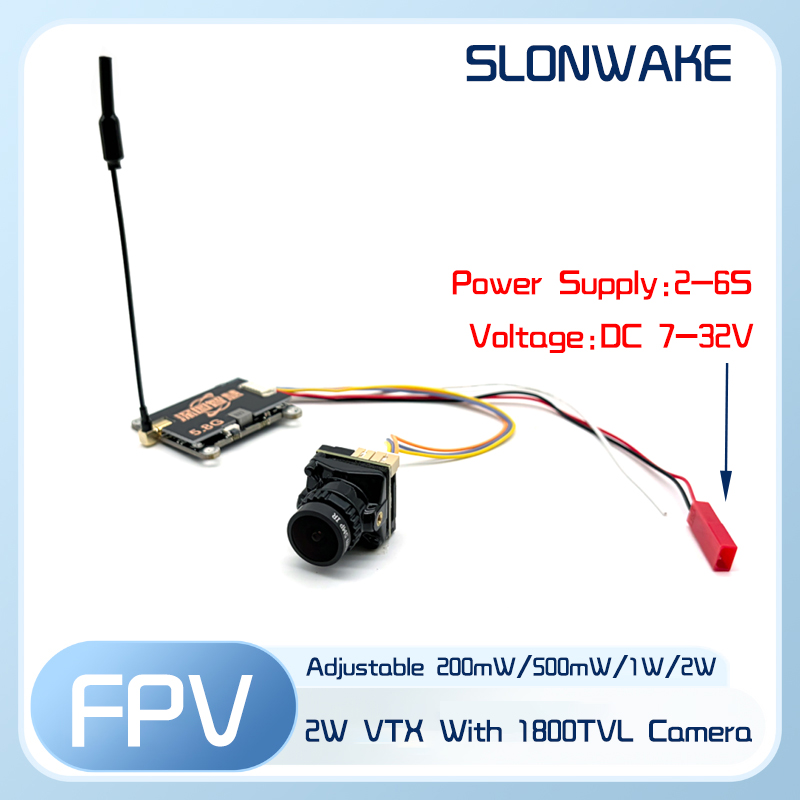 SLONWAKE 5.8G 56CH 2W pemancar - Fpv Drone Receiver ulasan dan harga