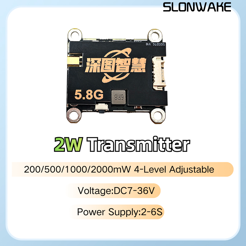 SLONWAKE 5.8G 56CH 2W pemancar - Fpv Drone Receiver ulasan dan harga