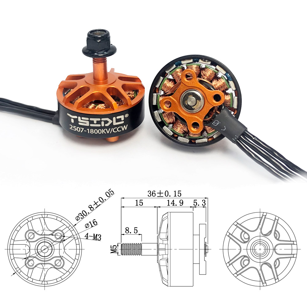 YSIDO 2507 1800KV 3-6S Motor T - Fpv Drone Tool Kit ulasan dan harga